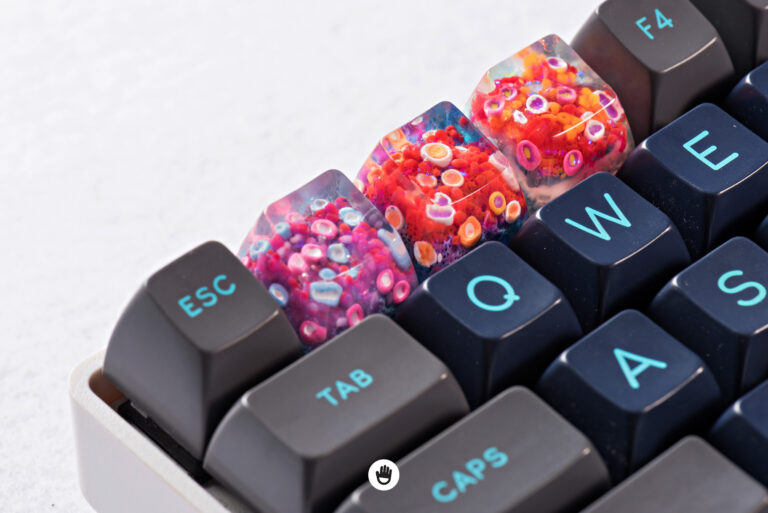 some Coral reef artisan keycaps and DSA profile keycaps